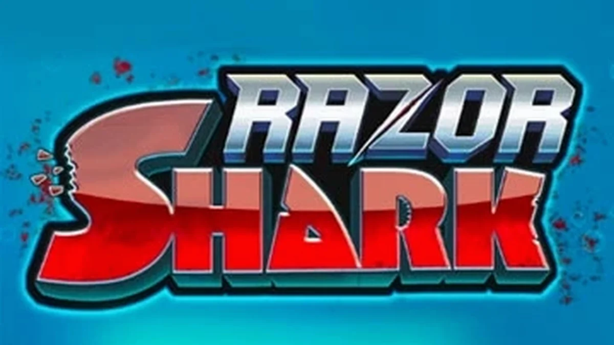 Razor Shark slot game screen na nagpapakita ng mga pating at dagat